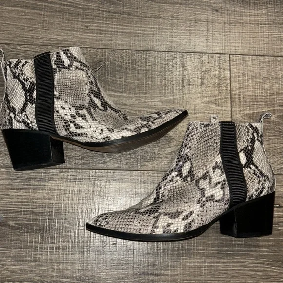Snakeskin Ankle Boots - Picture 3 of 9